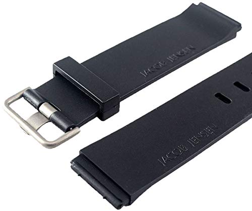 【新品未使用】JACOB  腕時計　ラバー　ブラック Jacob Jensen 交換用ラバーウォッチバンド クロノグラフ600 601 602用